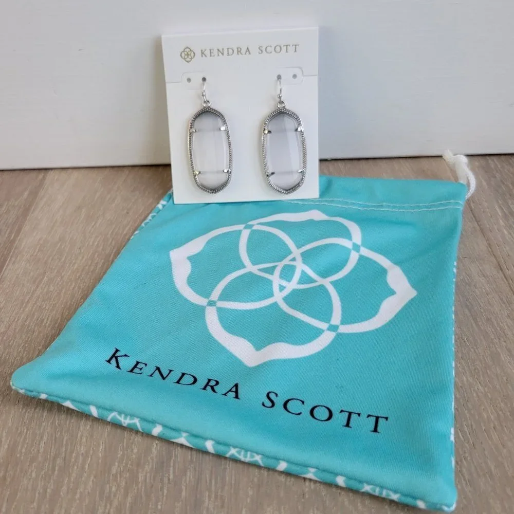 Elle Silver Drop Earrings In Slate Cats Eye